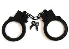 24 PAIR BULK LOT BLACK PLASTIC HANDCUFFS kids toy play cuffs with keys TY327 new picture