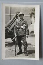 Belgian Military photo card with a cannon - between 2 wars WW1 WW2 picture