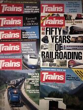 Trains 1990 Magazine 8 Issues Mar April May July Aug Oct  Nov Dec 50 Years Of RR picture
