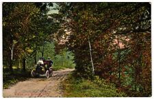 A Dirt Road near Bucyrus Ohio OH Men Driving Antique Car c1910s Posted Postcard picture