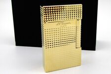 NO RESERVE - BRAND NEW - S.T. Dupont Ligne 2 Diamond Head GOLD Lighter picture