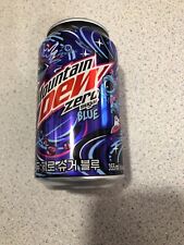 Mountain Dew Blue Zero Sugar Korea Exclusive Full Sealed Can 12oz NEW RARE picture