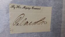 Autographs Henry John Palmerston Autograph signature picture