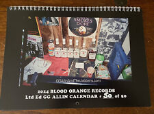 2024 GG Allin OFFICIAL Wall Calendar Hand # Ltd Ed with Rare/Unreleased Photos picture