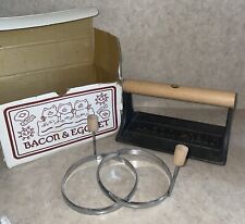 Vintage Egg Rings And Iron Bacon Press picture