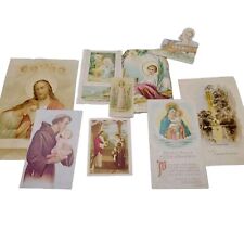 Lot Of 14 Vintage Religious Ephemera Christian Remembrance Victorian Lithographs picture