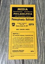 Vintage October 29 1967 Pennsylvania Railroad Media Swarthmore Time Table picture