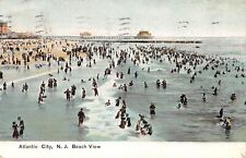 Atlantic City New Jersey Beach View 1909 Postcard picture