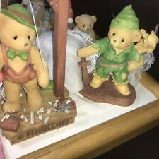 Cherished Teddies Lot of 2 Fairy Tail Bears - Pinocchio, Brett,  — No Boxes picture