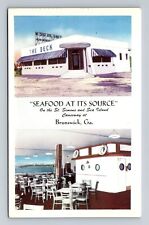 Brunswick GA-Georgia, The Deck, St Simons & Sea Island, Vintage Postcard picture