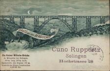 Germany 1899 Bergischen The Kaiser Wilhelm Bridge Postcard 5 pfennig stamp picture
