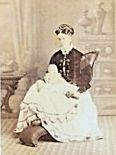 CDV: Carte de Visite Victorian Photo Dumfries Charming Mother and Baby James Rae picture