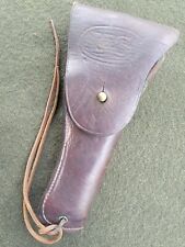 WWII WW2 BOYT ETC US Colt M1911 Brown Leather Holster E.T.C. Rare Marking picture