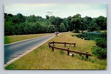 View Along the Bronx River Parkway Westchester County New York Postcard c1962 picture