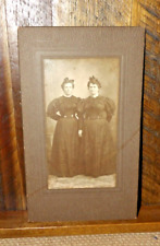 Antique 1890'S CABINET CARD Photograph Woman Mourning Death All Black. picture