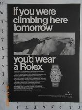1967 ROLEX watch ad CHRONOMETER 1005 Massif Antarctica Peak vintage  picture