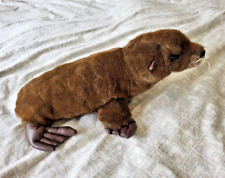Animal Planet Discovery Channel Vintage Sea Lion Seal Plush 16 in Long Brown picture