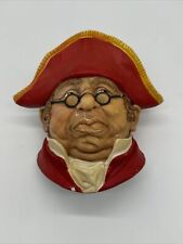 Mr. Bumbles Chalkware Head Wall Art Oliver Twist Dickens England Vintage picture