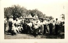 c1910 Group of Men Working on Auto, Halstead, Kansas Real Photo Postcard/RPPC picture
