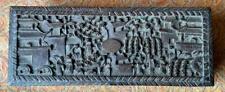 Antique Asian Chinese China Hand Carved Wood Wooden Sculpture Carving Box Art picture