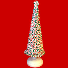 Valerie Parr Hill Lighted Peppermint Candy Christmas Tree 11.5