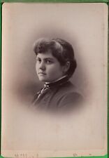 Antique Cabinet Card Photograph Young Woman ~  Millard Photographer Detroit MI picture