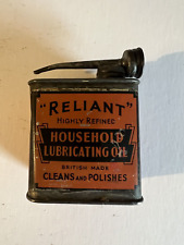 Rare Reliant British Made Household Lubricating Oil 4oz Oiler Oil Can picture