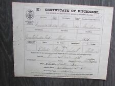 Seaman 1865 Original Hull 2nd Mate Certificate of Discharge Ship Emerald Isle picture