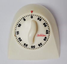 Vintage Sunbeam Kitchen Timer 60min Tested Works USA Made Off White picture