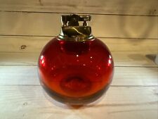 Vintage Blenko Table Lighter Glass Amberina Red picture