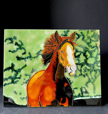Free Wild Horse Decorative Ceramic TileArt Table top or Hangable Wall Decor picture