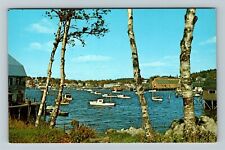Boothbay ME-Maine, Boothbay Harbor, East Side Showing Harbor, Vintage Postcard picture