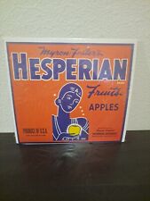 1930s Myron Foster's Hesperian Fruits & Apples Crate Label Wenatchee WA picture