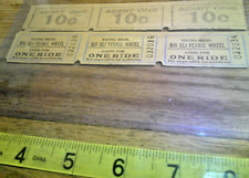 Vintage Lot OLD 10c Big Eli Ferris wheel Tickets good for one ride picture