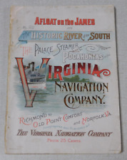 1890's Virginia Navigation Company Afloat on the James River steamer trip book picture