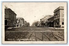 1909 View Of Main Street Mechanicsville Iowa IA RPPC Photo Antique Postcard picture