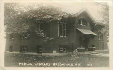 Brookings South Dakota 1920s Public Library RPPC real photo Crescent 11202 picture