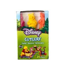 Vtg 2004 Disney Childrens Cutlery 24 Pc Set Winnie The Pooh & Friends New NOS picture