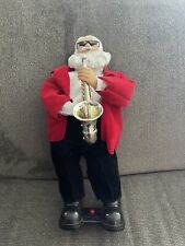 Vintage Gemmy Saxophone Musical Playing Santa Dances WORKS picture