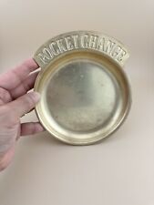 Vintage Brass Pocket Change Dresser Catch All Dish Bowl Tray 5