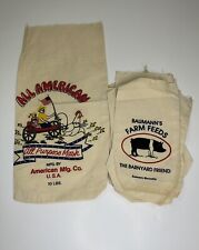 Lot of vintage all purpose mash farm bags Made in USA. one 10 LBS & 8 small bags picture