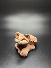 Vintage Clay Reddish Fox Figurine picture