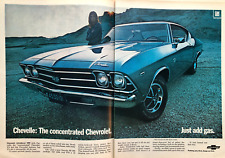 Vintage 1969 Chevrolet Chevelle SS 396 original color ad A165  picture