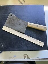 Antique Lakeside 6” Blade Meat Cleaver Chopper Butcher Knife  picture