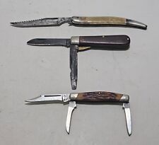 Vintage Camillus 73 + Hammer Brand USA + Holub Sycamore Folding Knives Lot (3) picture