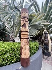 New 4’ 3” Tiki by Smokin' Tikis Hawaii Coconut Palm Hand-carved picture