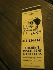 Vintage Kitchen's Restaurant & Cocktails Mart Center Jefferson City MO matchbook picture