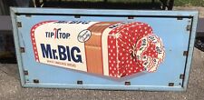 Original Vintage Tip Top Bread Mr. Big Metal Store Advertising Sign Large 54x26” picture
