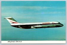 Airplane Postcard Allegheny Airlines Air System Douglas DC-9-31 Fanjet FO7 picture