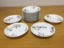 14 Antique H & Co. LIMOGES France 5 1/4” Blue Floral Dessert Bowls picture